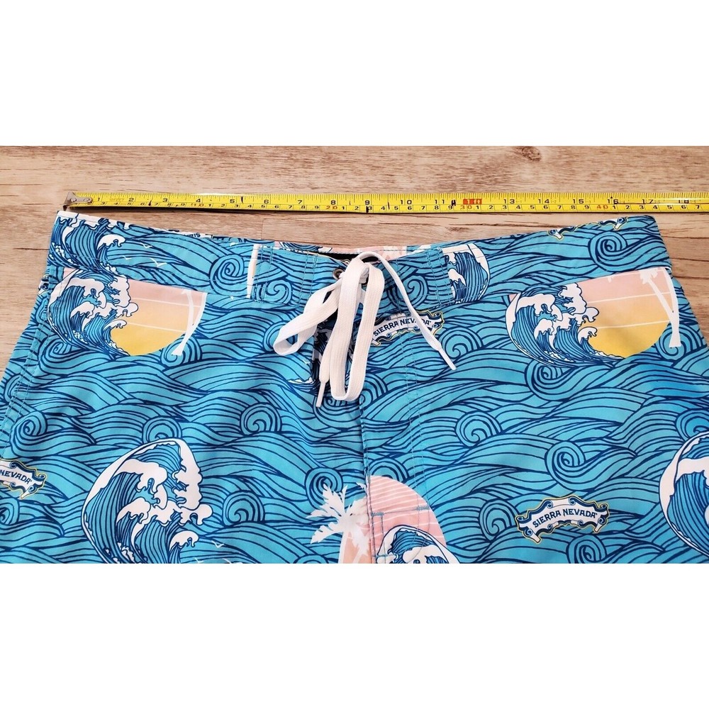 Sierra Nevada Big Wave Mens Sz 34 Waist Swim Trunks Board Shorts Nylon Made USA - Picture 5 of 10